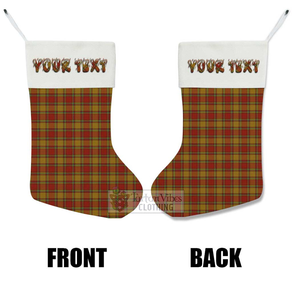 Scrymgeour Tartan Christmas Stocking with Personalized Text - Tartan Vibes Clothing