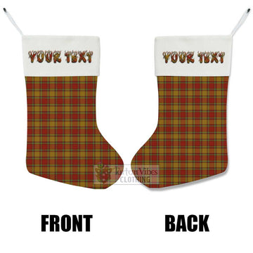 Scrymgeour Tartan Christmas Stocking with Personalized Text - Tartan Vibes Clothing