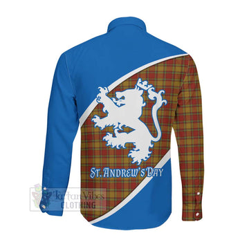 Scrymgeour Family Crest Tartan Long Sleeve Button Shirt Celebrate Saint Andrew's Day in Style Men's Shirt - Tartan Vibes Clothing