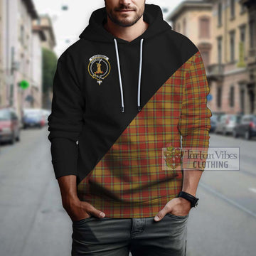 Scrymgeour Tartan Hoodie with Family Crest and Military Logo Style - Tartan Vibes Clothing