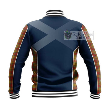 Scrymgeour Tartan Baseball Jacket with Family Crest and Lion Rampant Vibes Sport Style - Tartan Vibes Clothing