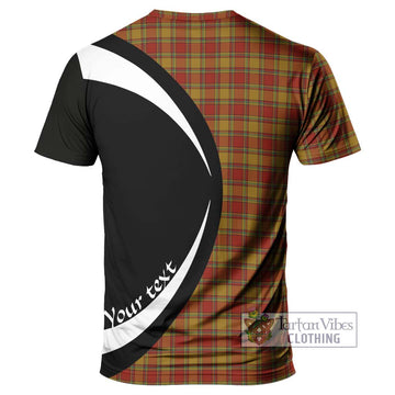 Scrymgeour Tartan T-Shirt with Family Crest Circle Style - Tartan Vibes Clothing