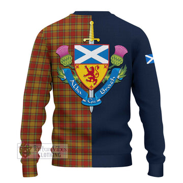 Scrymgeour Tartan Ugly Sweater Alba with Scottish Lion Royal Arm Half Style - Tartan Vibes Clothing