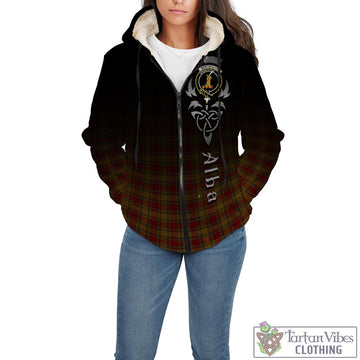 Scrymgeour Tartan Sherpa Hoodie Featuring Alba Gu Brath Family Crest Celtic Inspired - Tartan Vibes Clothing