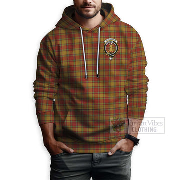 Scrymgeour Tartan Hoodie with Family Crest and Bearded Skull Holding Bottles of Whiskey - Tartan Vibes Clothing