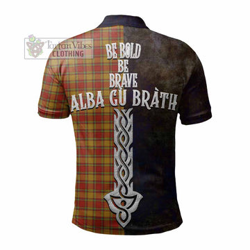Scrymgeour Tartan Family Crest Polo Shirt Alba Gu Brath Be Brave Lion Ancient Style - Tartan Vibes Clothing