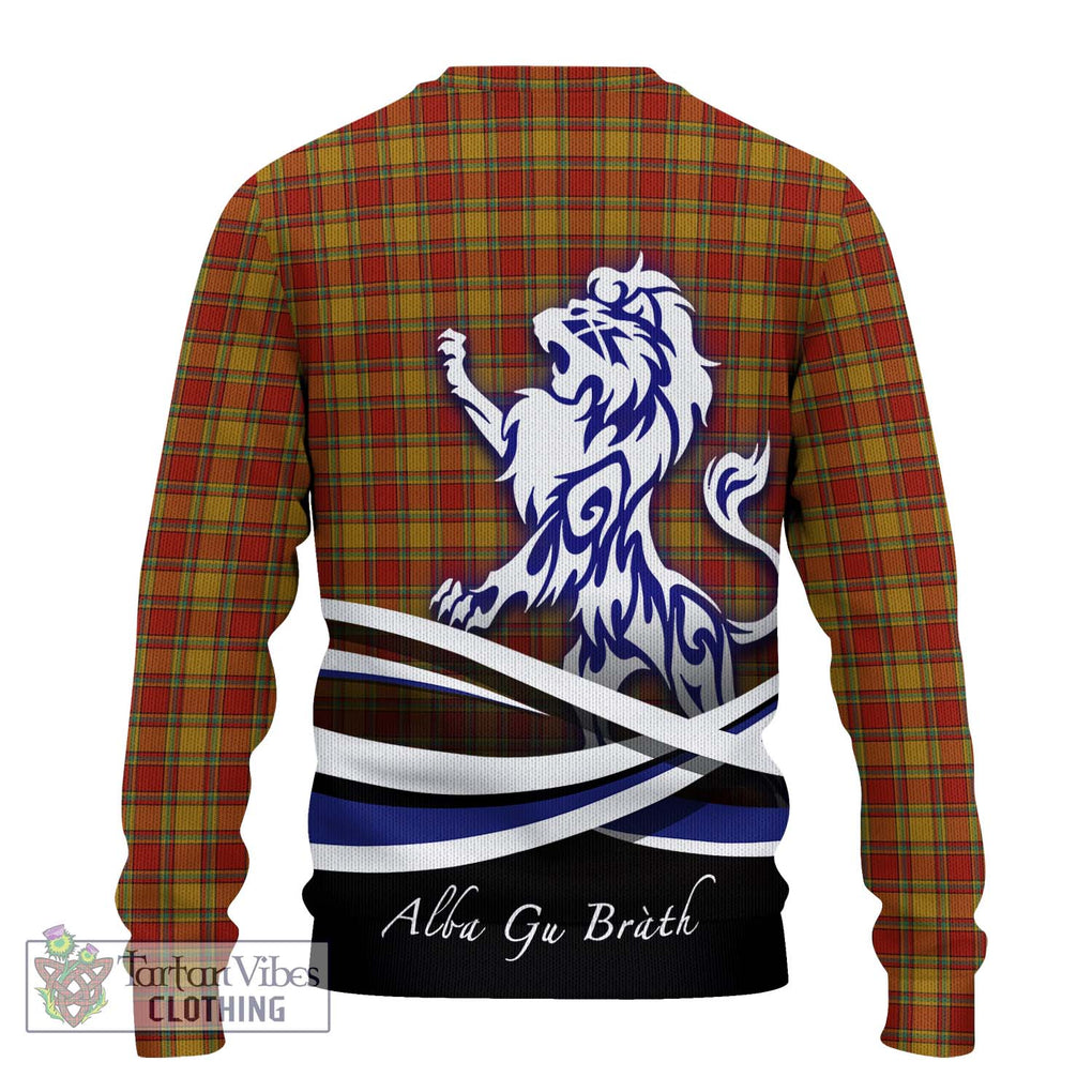 Scrymgeour Tartan Ugly Sweater with Alba Gu Brath Regal Lion Emblem - Tartan Vibes Clothing