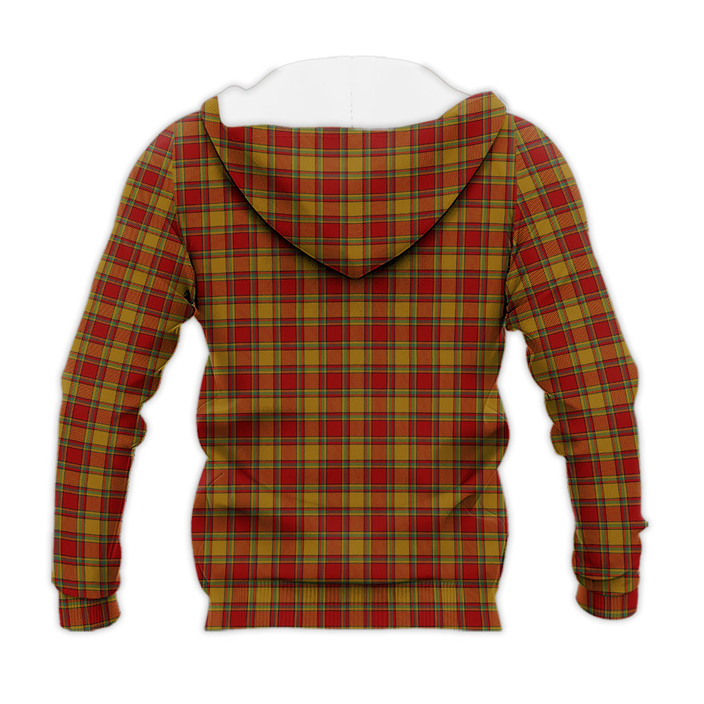 Scrymgeour Tartan Knitted Hoodie with Family Crest - Tartan Vibes Clothing