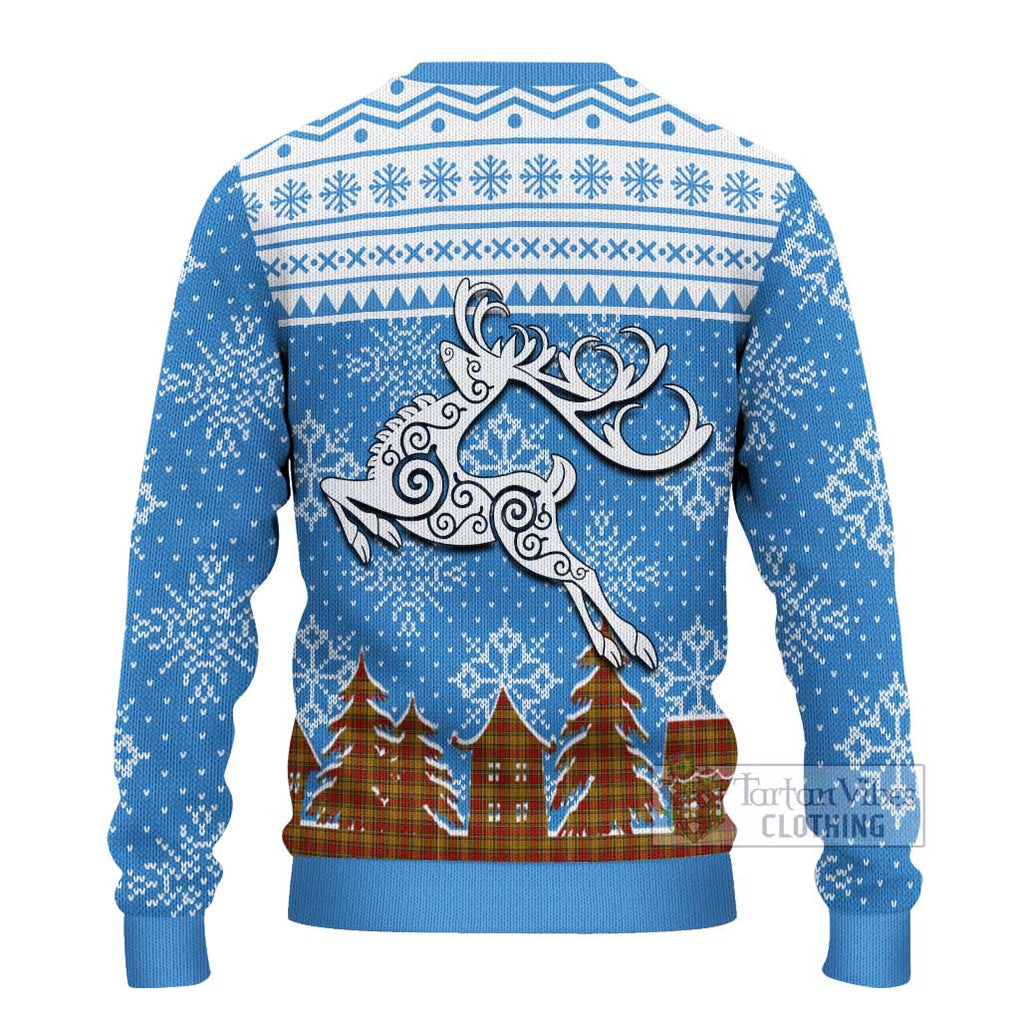 Scrymgeour Clan Christmas Ugly Sweater Celtic Reindeer Style - Tartan Vibes Clothing