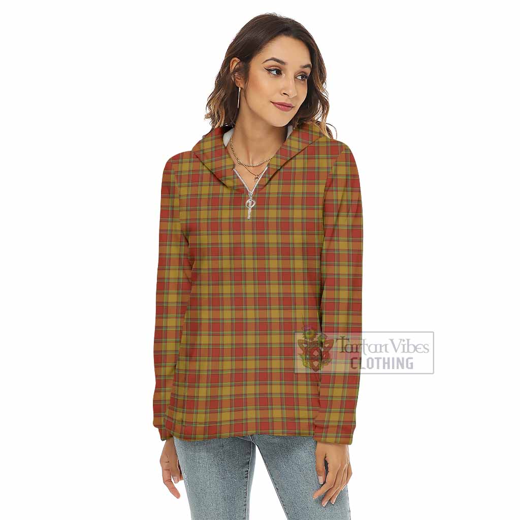 Scrymgeour Tartan Women's Borg Fleece Hoodie with Half Zip - Tartan Vibes Clothing