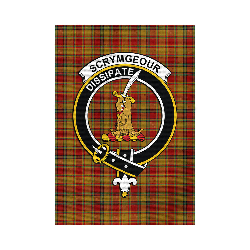 Scrymgeour Tartan Flag with Family Crest - Tartan Vibes Clothing