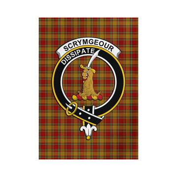 Scrymgeour Tartan Garden Flag with Family Crest