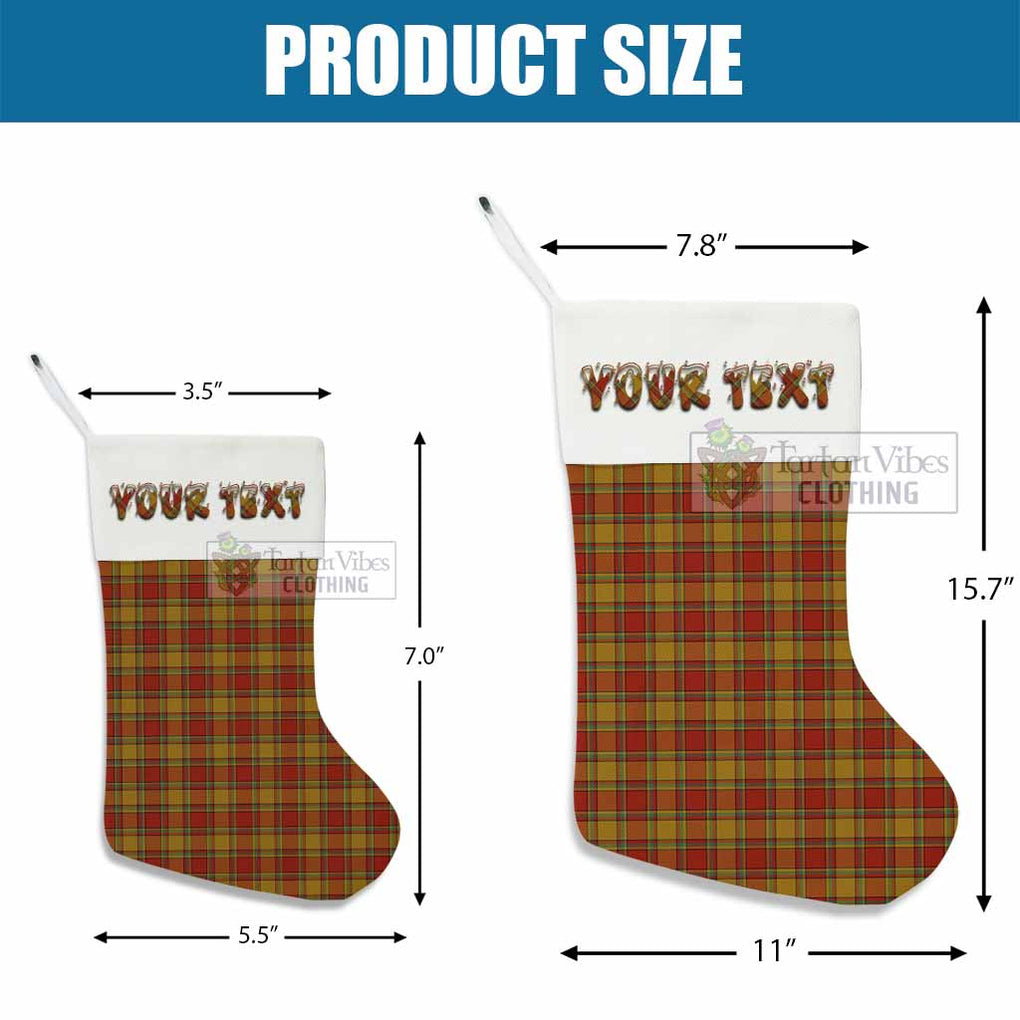 Scrymgeour Tartan Christmas Stocking with Personalized Text - Tartan Vibes Clothing