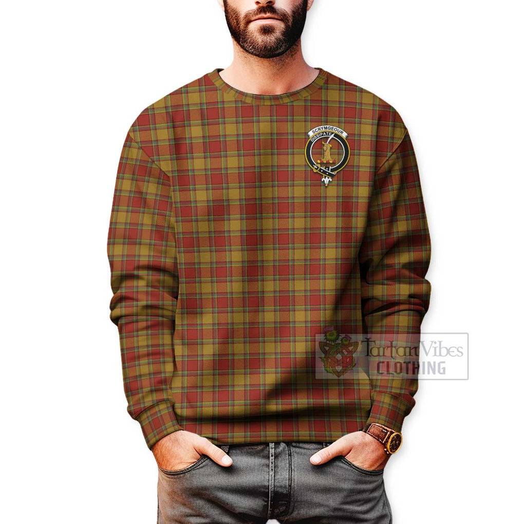 Scrymgeour Tartan Sweatshirt with Family Crest Celtic Skull Style - Tartan Vibes Clothing