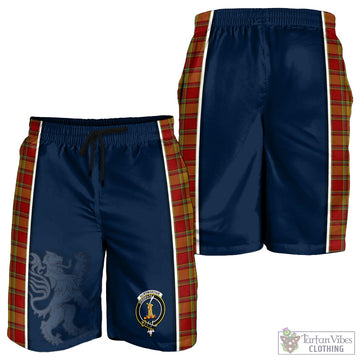Scrymgeour Tartan Men's Shorts with Family Crest and Lion Rampant Vibes Sport Style - Tartan Vibes Clothing