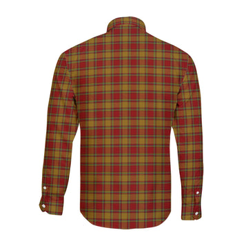 Scrymgeour Tartan Long Sleeve Button Up Shirt with Family Crest - Tartan Vibes Clothing