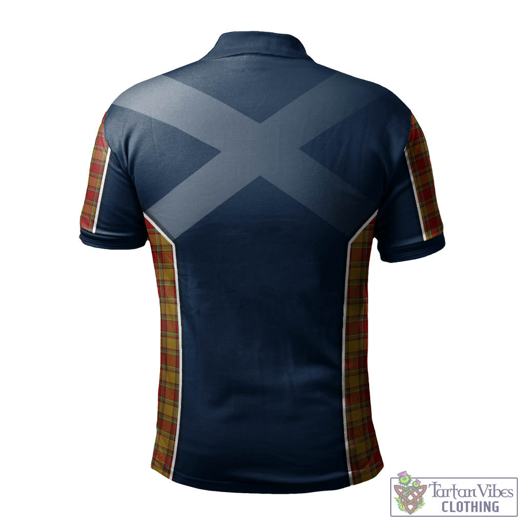 Tartan Vibes Clothing Scrymgeour Tartan Men's Polo Shirt with Family Crest and Lion Rampant Vibes Sport Style