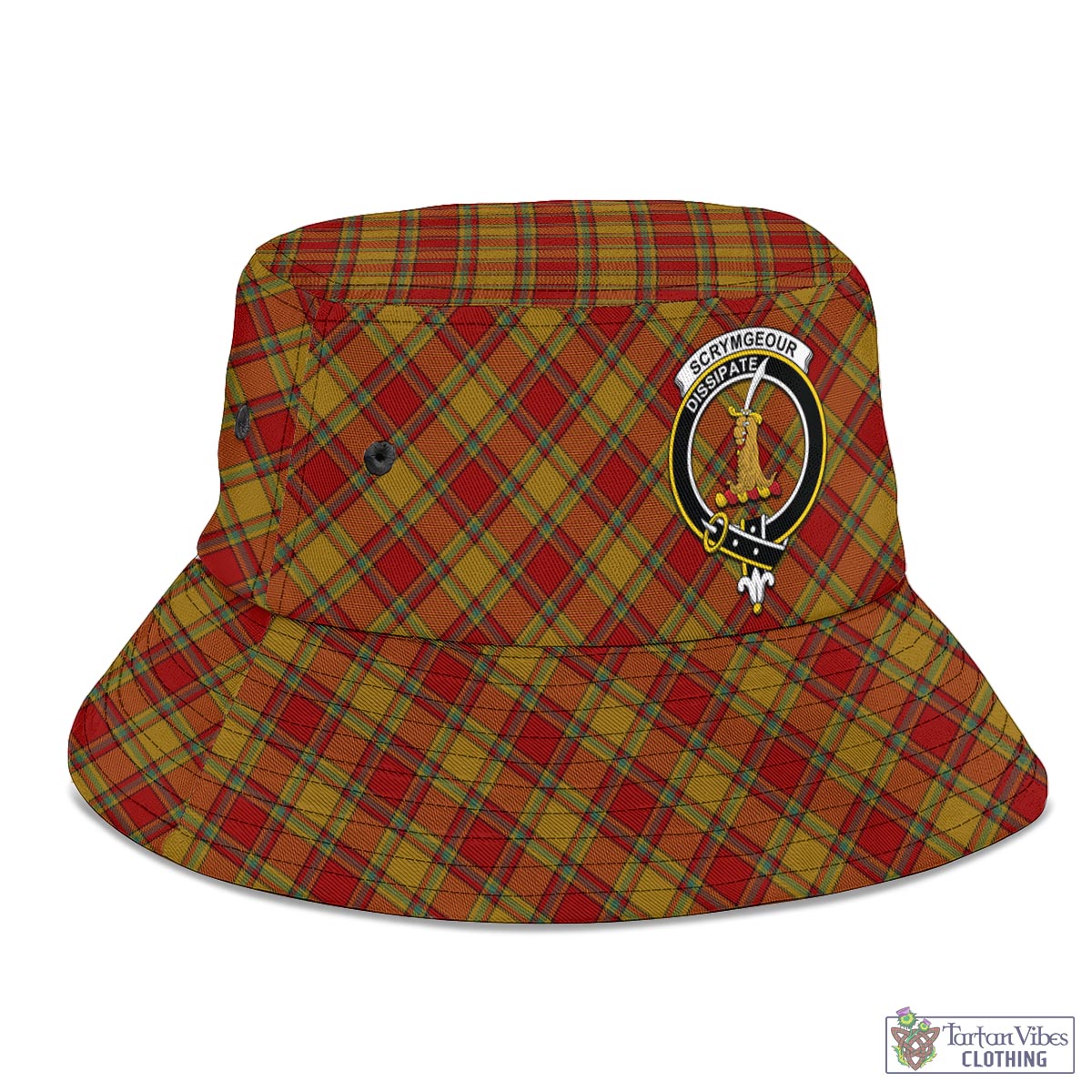 Scrymgeour Tartan Bucket Hat with Family Crest - Tartan Vibes Clothing