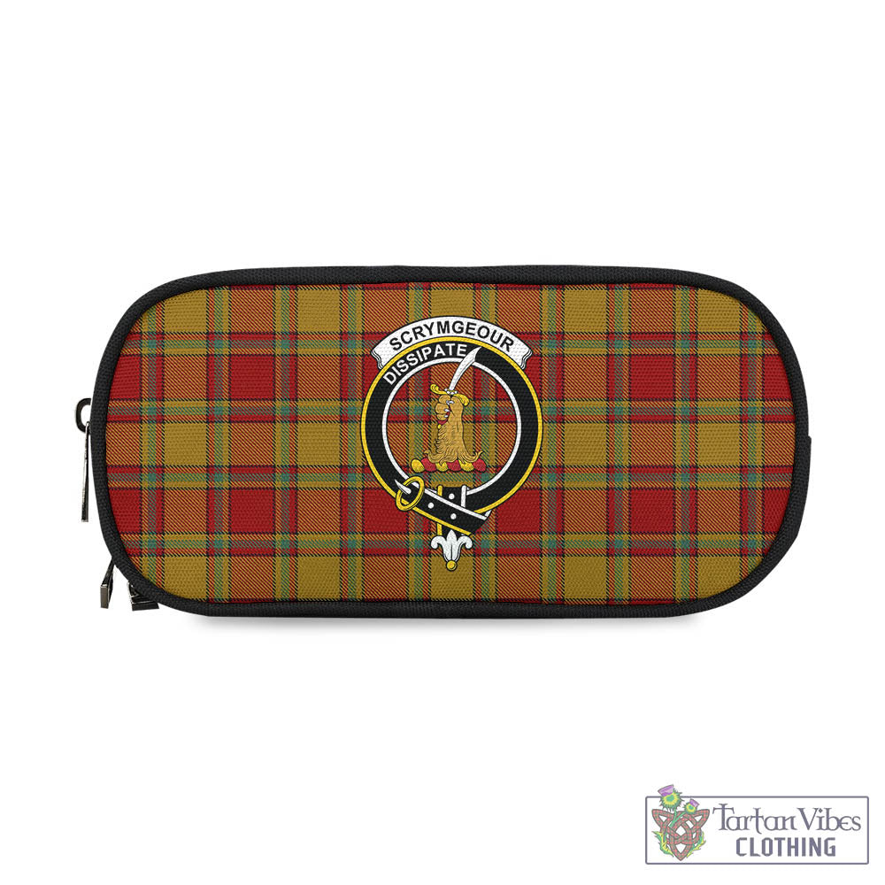 Scrymgeour Tartan Pen and Pencil Case with Family Crest - Tartan Vibes Clothing