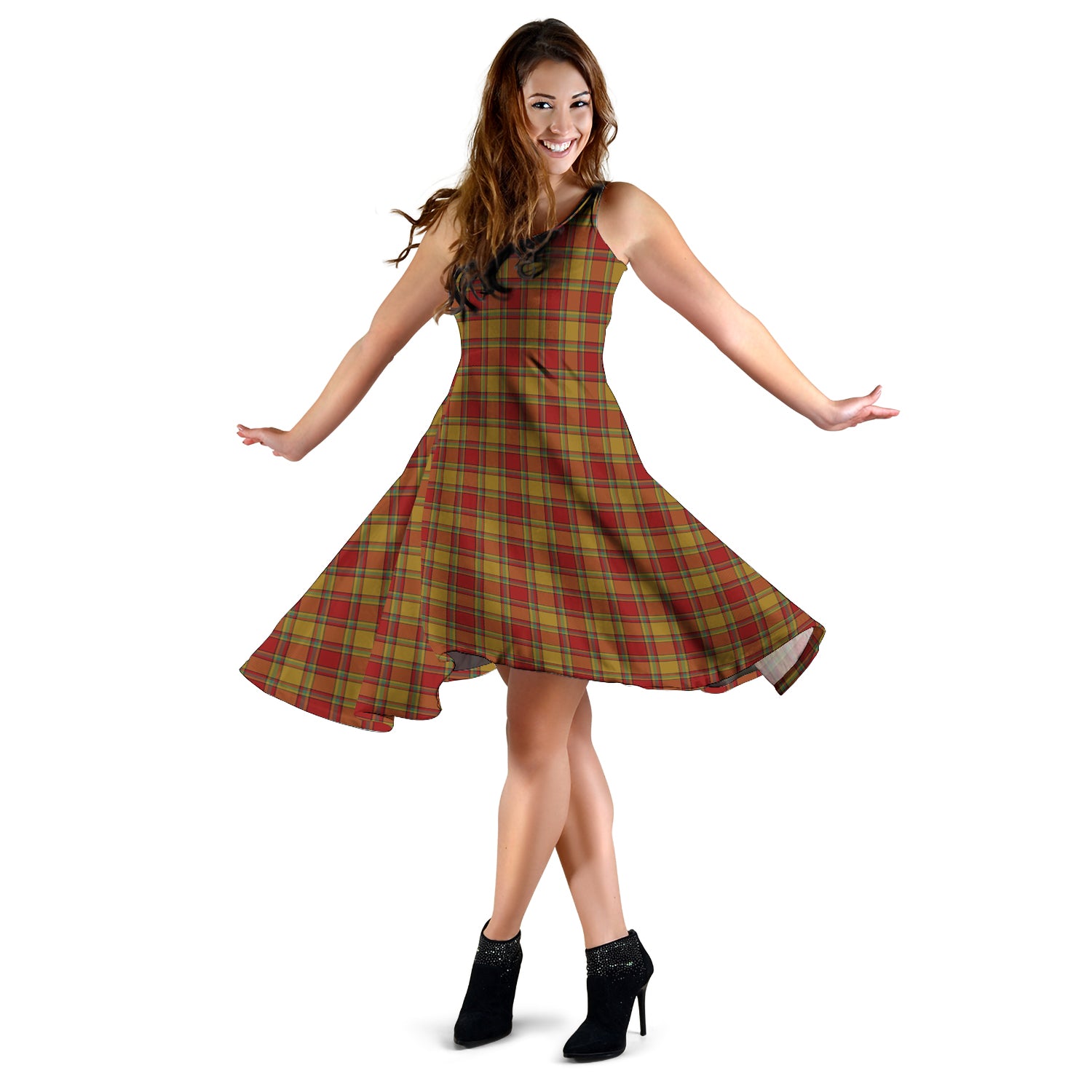 Scrymgeour Tartan Sleeveless Midi Womens Dress - Tartan Vibes Clothing