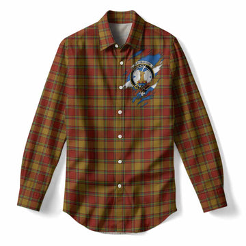 Scrymgeour Clan Crest In Me Tartan Women Casual Shirt Scotland Flag Style