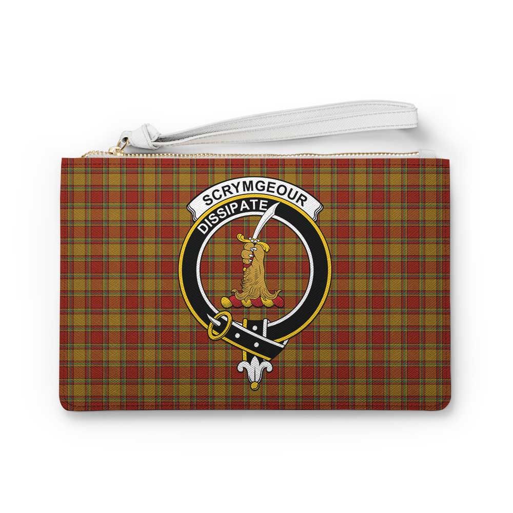 Tartan Vibes Clothing Scrymgeour Family Crest Tartan Clutch Bag
