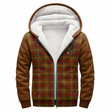 Scrymgeour Tartan Accent Sherpa Hoodie with Family Crest