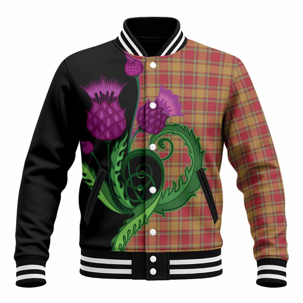 Scrymgeour Tartan Baseball Jacket Traditional Scottish Thistle