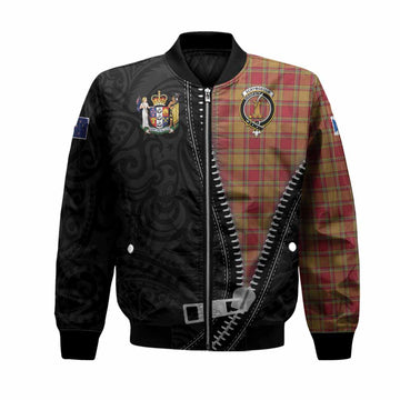 Scrymgeour Tartan Bomber Jacket New Zealand Pattern Unique Zipper Stylized