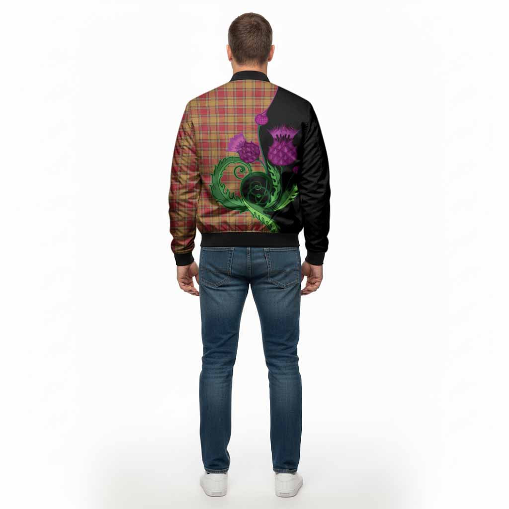 Scrymgeour Tartan Bomber Jacket Traditional Scottish Thistle