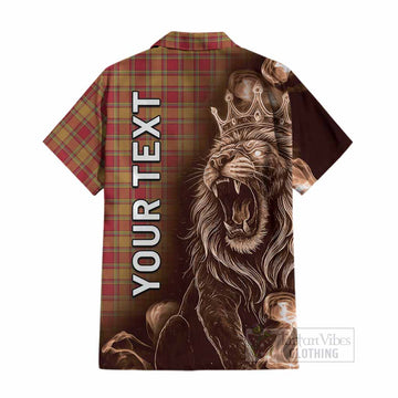 Scrymgeour Tartan Cotton Hawaiian Shirt Roaring Lion Heritage