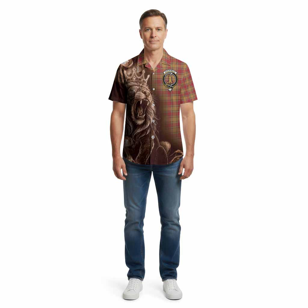 Scrymgeour Tartan Cotton Hawaiian Shirt Roaring Lion Heritage