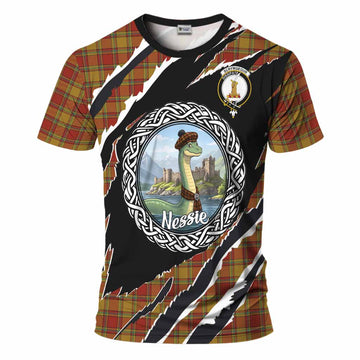 Scrymgeour Tartan Crest Loch Ness Monster T-Shirt Celtic Knot Nessie Art
