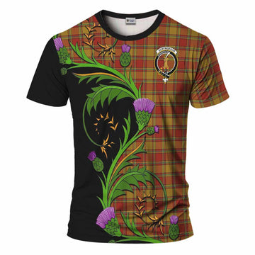 Scrymgeour Tartan Crest T-Shirt Scottish Thistle Pride Heritage Art