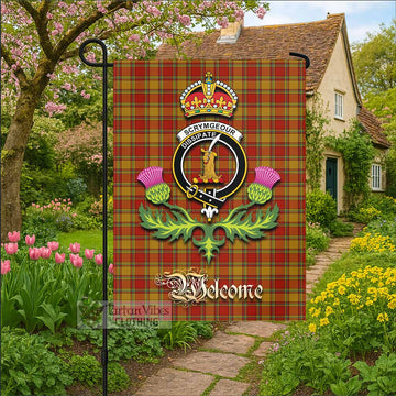 Scrymgeour Tartan Family Crest Garden Flag Royal Thistle Welcome Style