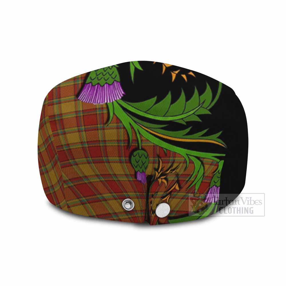 Scrymgeour Tartan Flat Cap, Jeff Cap Scottish Thistle Pride Heritage Art
