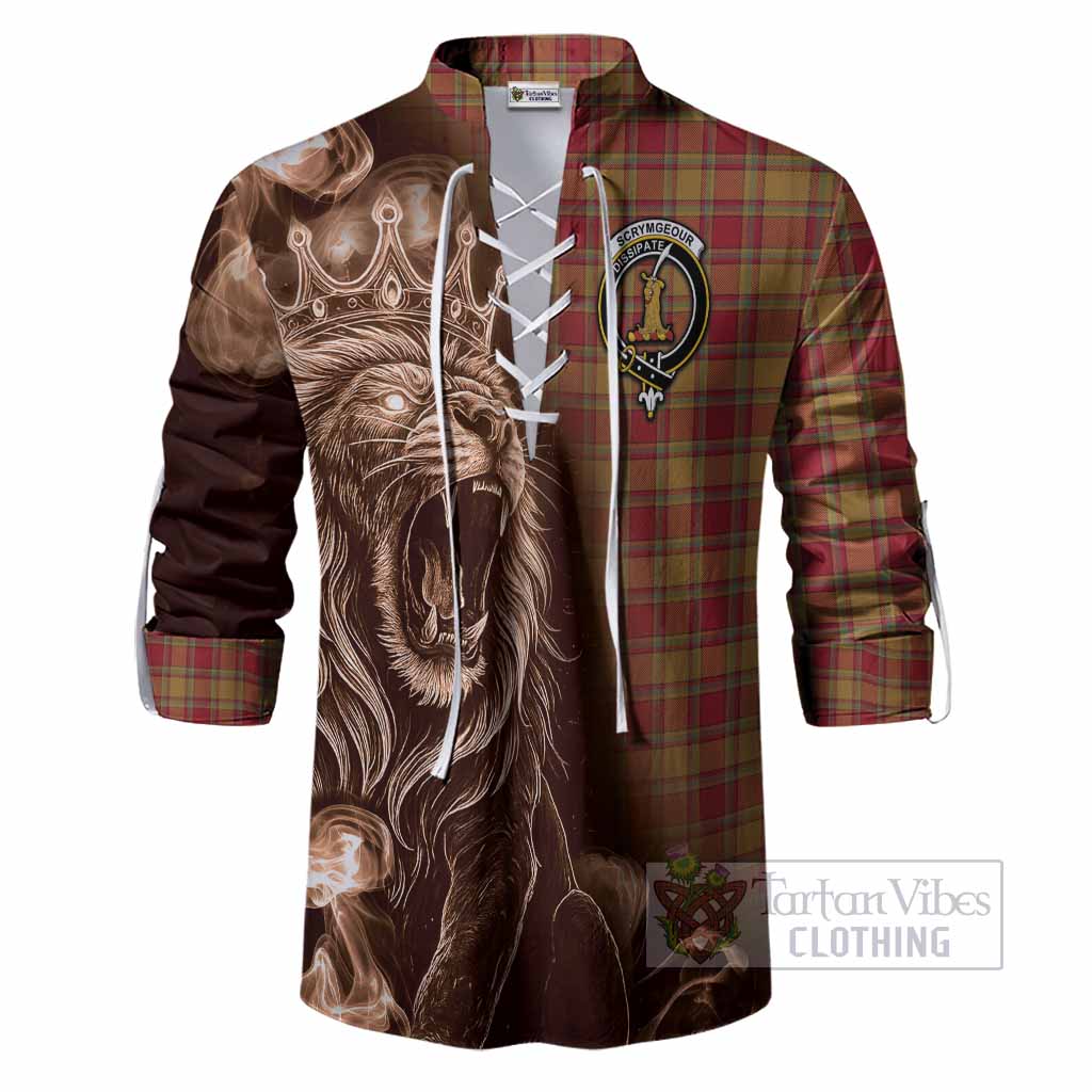 Scrymgeour Tartan Ghillie Shirt Roaring Lion Heritage