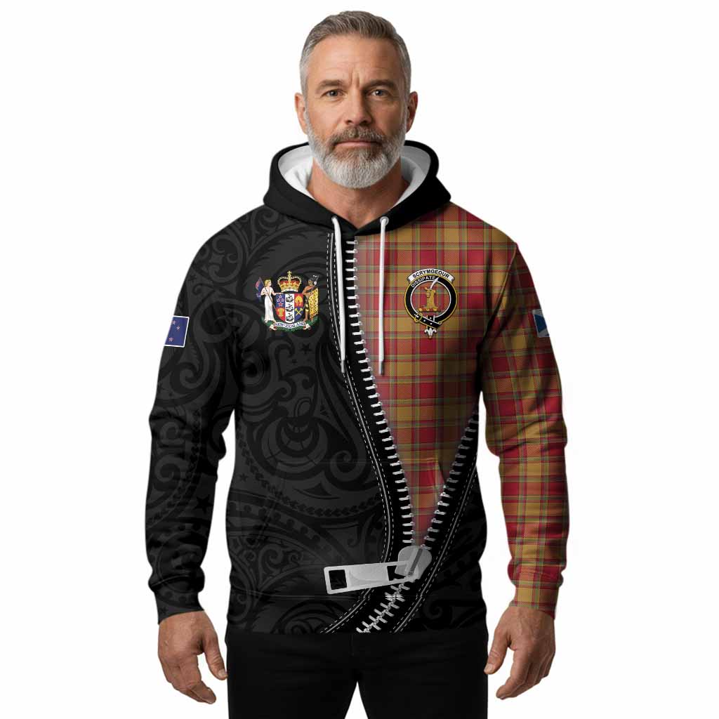 Scrymgeour Tartan Hoodie New Zealand Pattern Unique Zipper Stylized