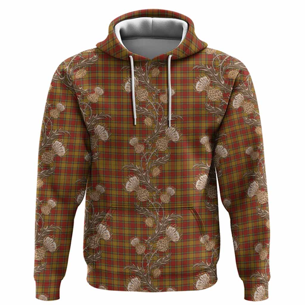 Scrymgeour Tartan Hoodie Seamless Scottish Thistle Flowers
