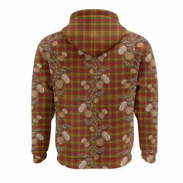 Scrymgeour Tartan Hoodie Seamless Scottish Thistle Flowers