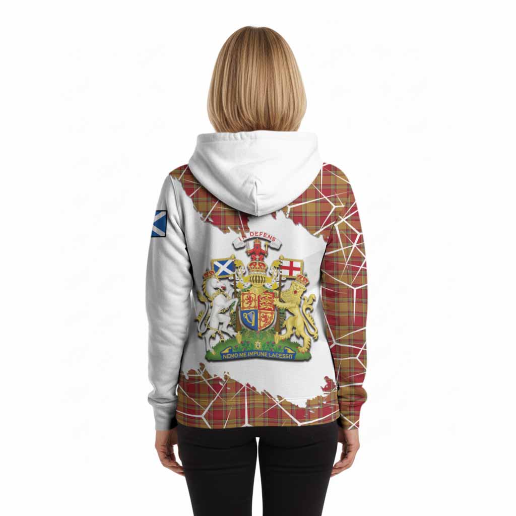 Scrymgeour Tartan Hoodie with Family Crest and Lion Rampant Grunge Style