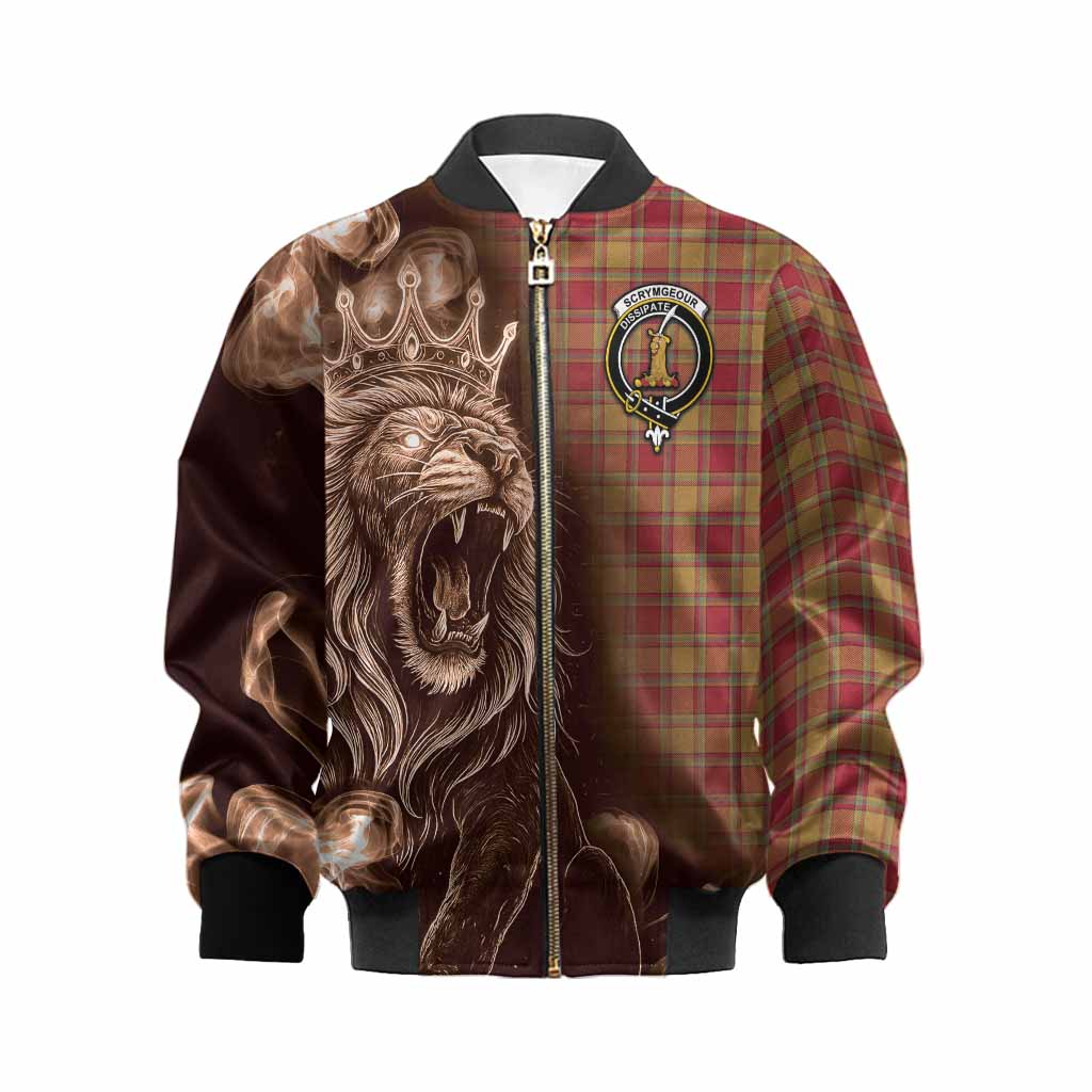 Scrymgeour Tartan Kid Bomber Jacket Roaring Lion Heritage