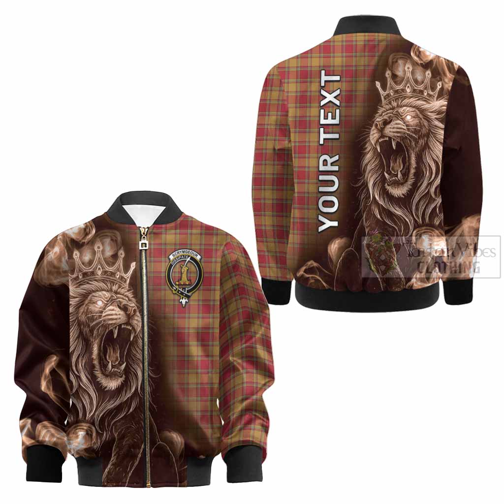 Scrymgeour Tartan Kid Bomber Jacket Roaring Lion Heritage