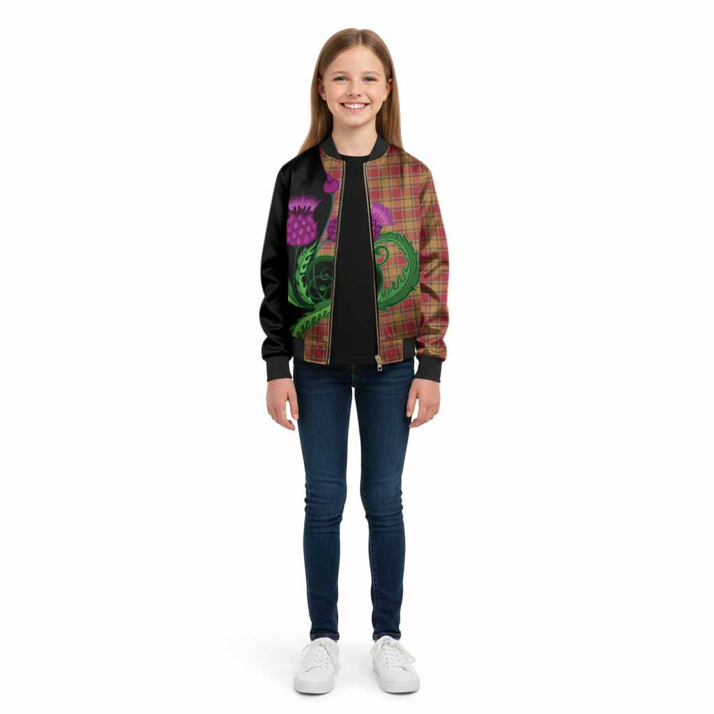 Scrymgeour Tartan Kid Bomber Jacket Traditional Scottish Thistle