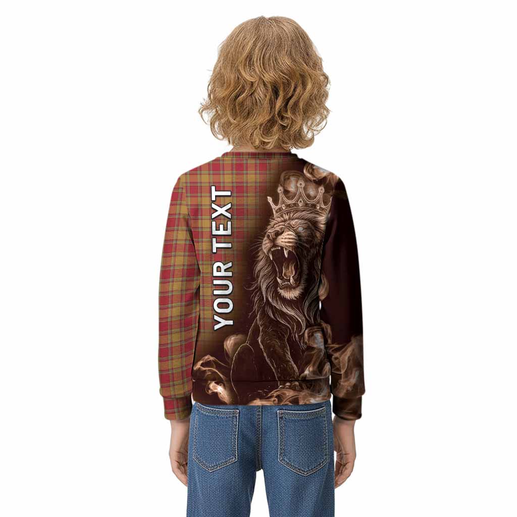 Scrymgeour Tartan Kid Knitted Sweatshirt Roaring Lion Heritage