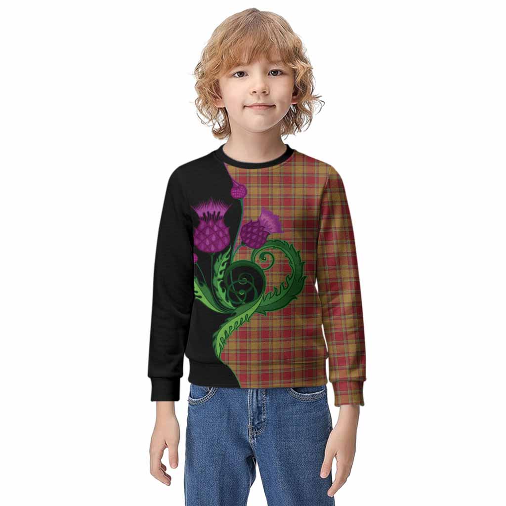 Scrymgeour Tartan Kid Knitted Sweatshirt Traditional Scottish Thistle