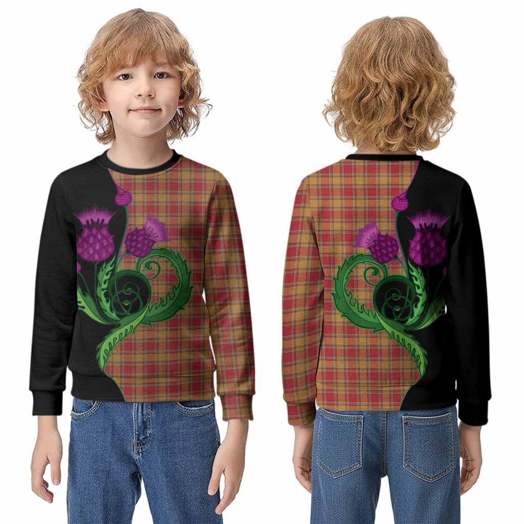 Scrymgeour Tartan Kid Knitted Sweatshirt Traditional Scottish Thistle