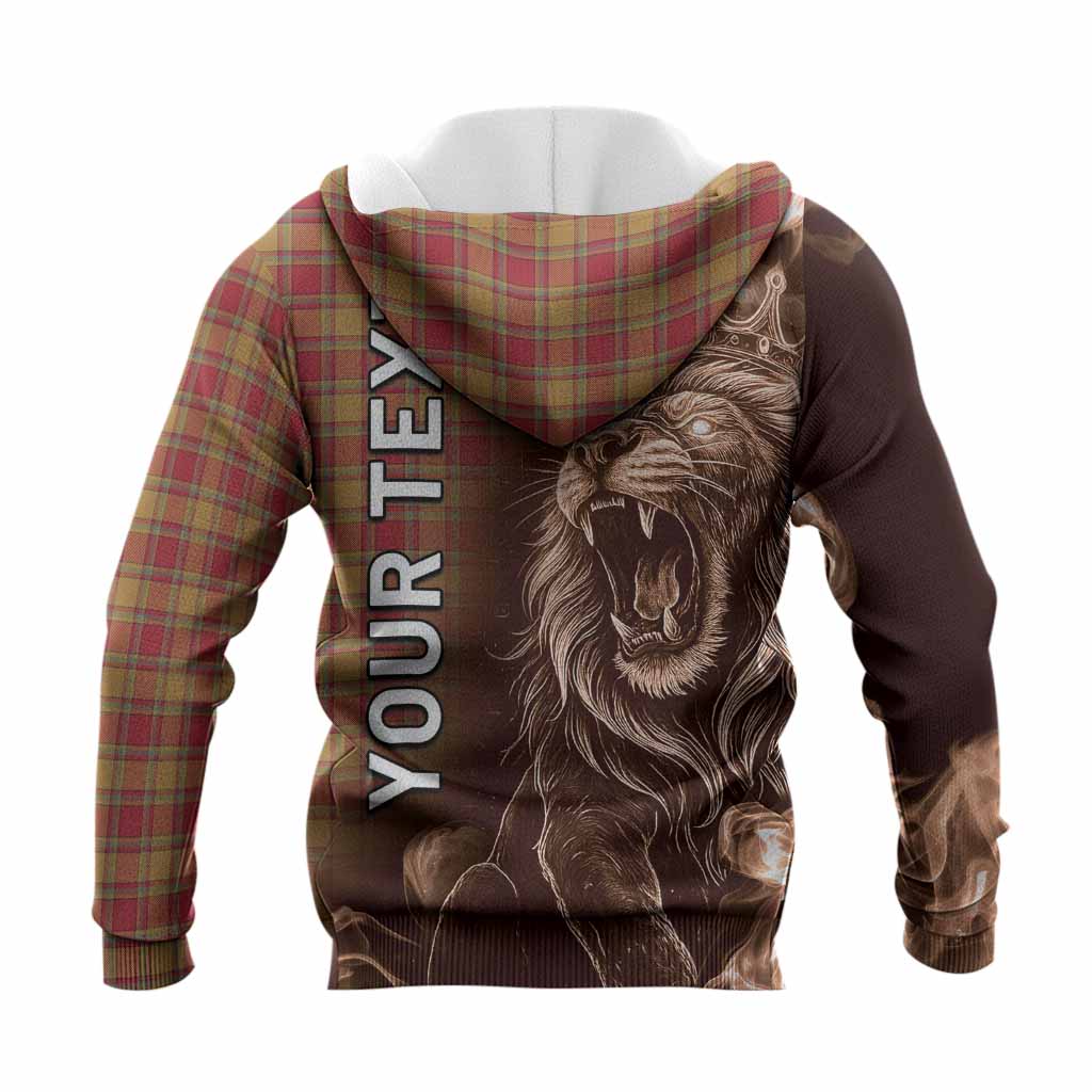 Scrymgeour Tartan Knitted Hoodie Roaring Lion Heritage