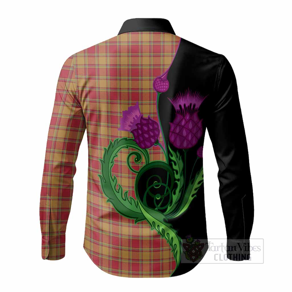 Scrymgeour Tartan Long Sleeve Button Shirts Traditional Scottish Thistle