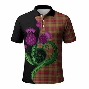 Scrymgeour Tartan Polo Shirt Traditional Scottish Thistle